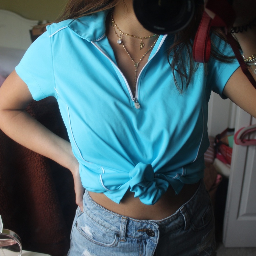 Slazenger polo zip up top